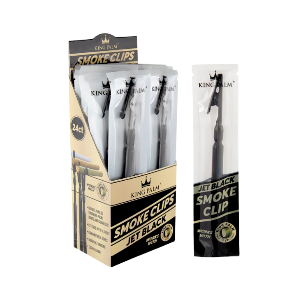 King Palm Clip Roach Clip / Jet Black